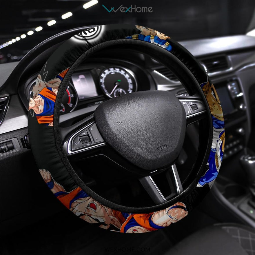 Dragon Ball Anime Steering Wheel Cover | Goku Vs Vegeta Kanji Steering Wheel Cover