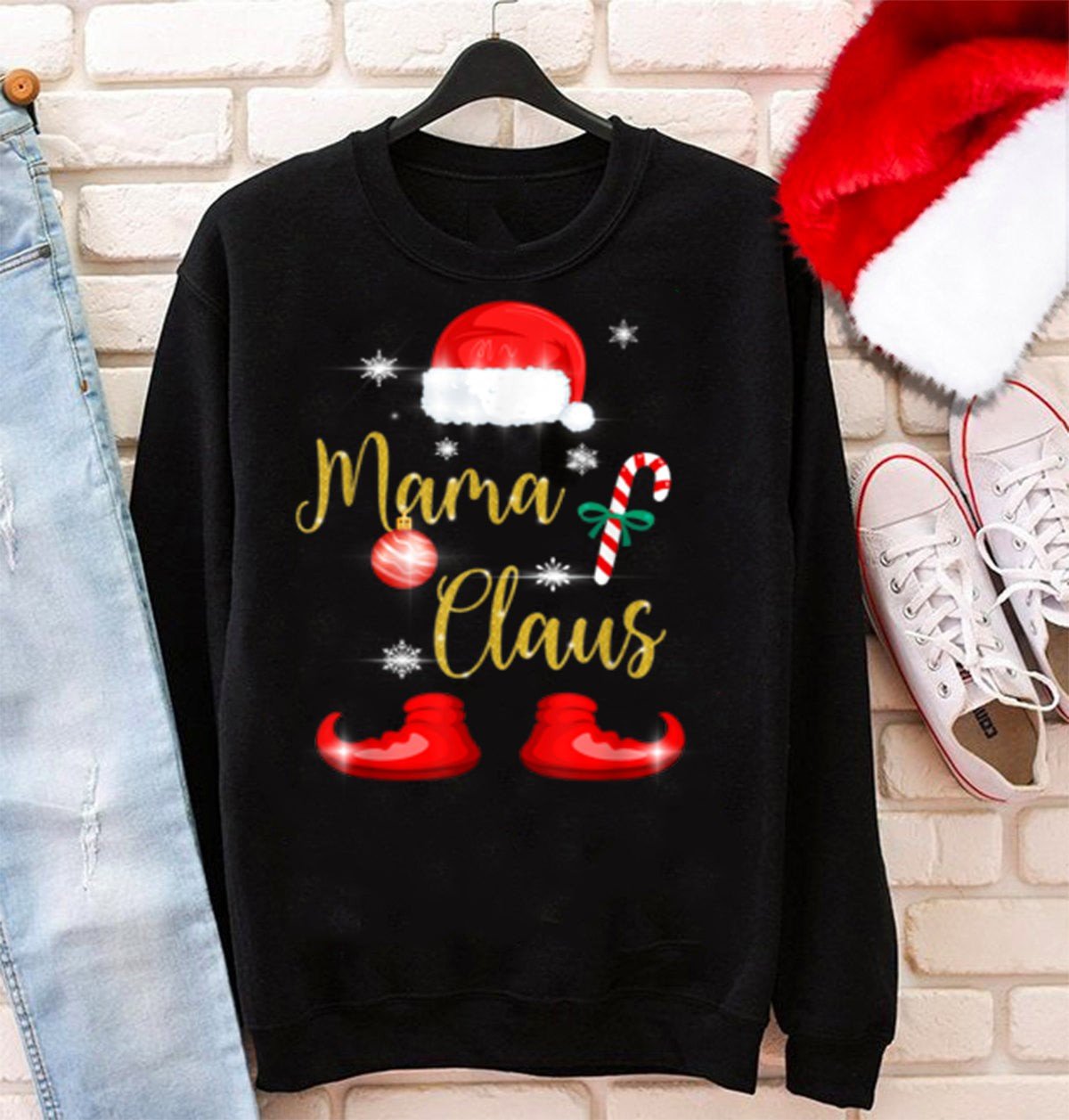 Mama Claus Christmas Sweatshirt Christmas Gift For Mom