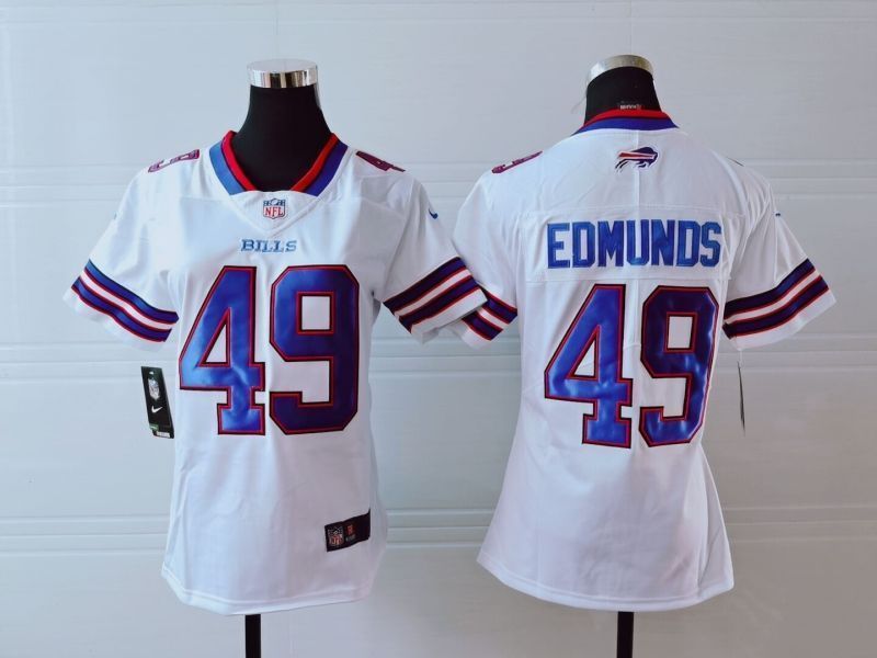 Buffalo Bills Tremaine Brandedmunds #49 NFL 2020 White Womens Jersey