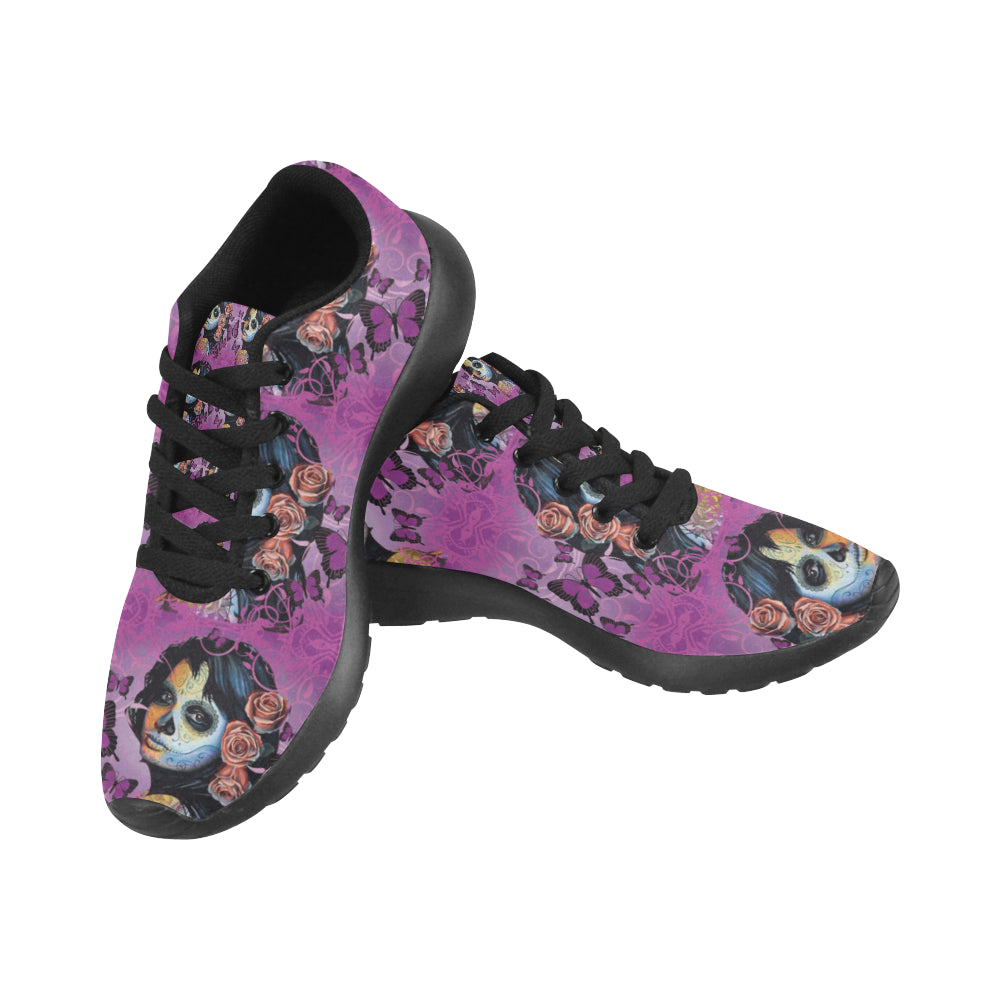 Sugar Skull Candy V1 Black Sneakers for Men