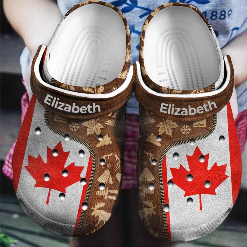 Canadian Flag Personalized Shoes clogs Gifts For Men Women