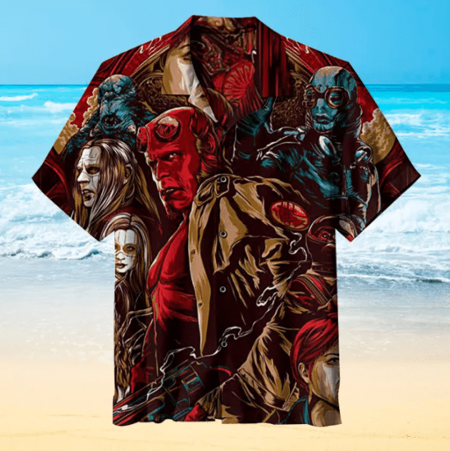 Hellboy For Man And Woman Print Short Sleeve Hawaii Shirt Ha101480