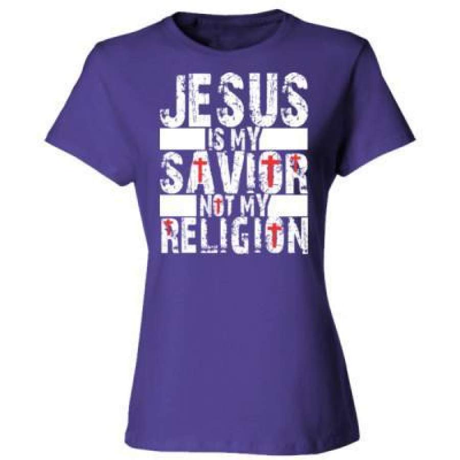 AGR Jesus Is My Savior Not My Religion – Ladies’ Cotton T-Shirt