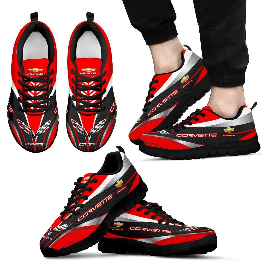 3D Printed Chevrolet Corvette Sneakers For Men & Women Ver2 (Red ...
