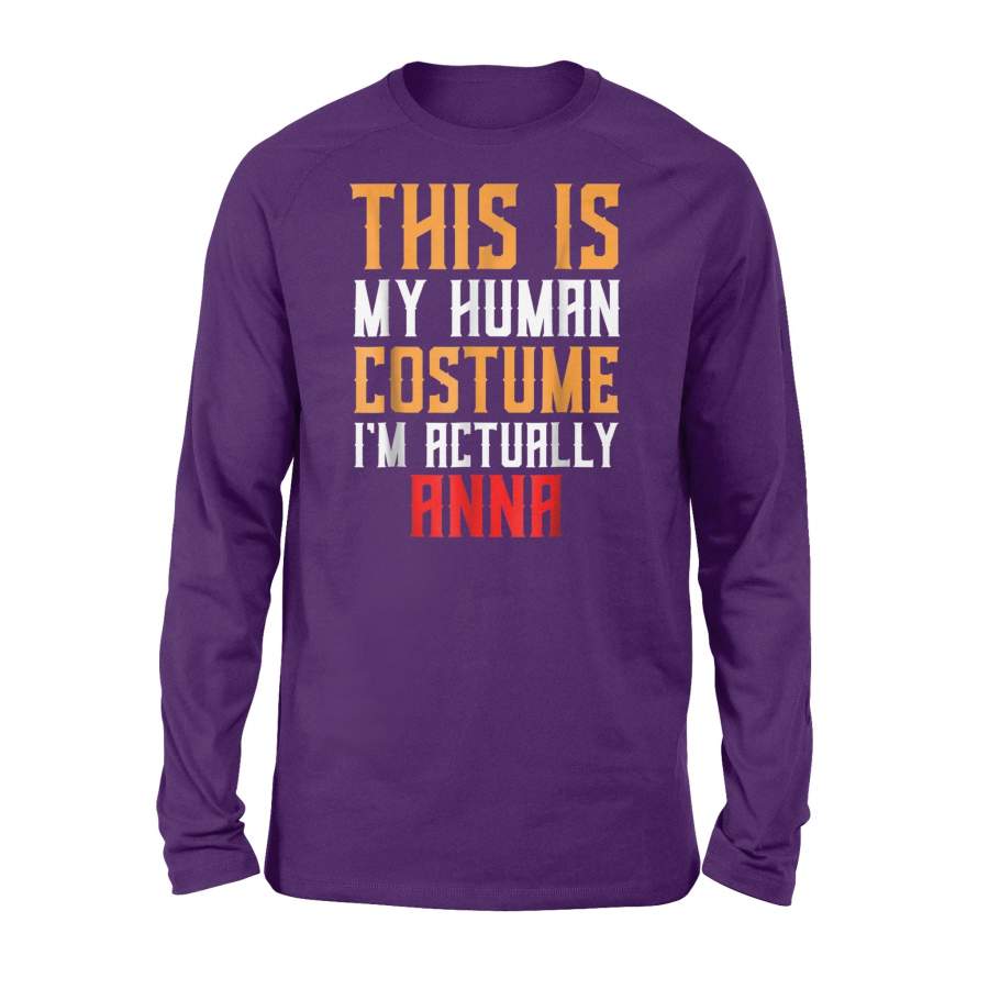 Anna – Human Costume – Matching Halloween Costumes Long Sleeve T-Shirt