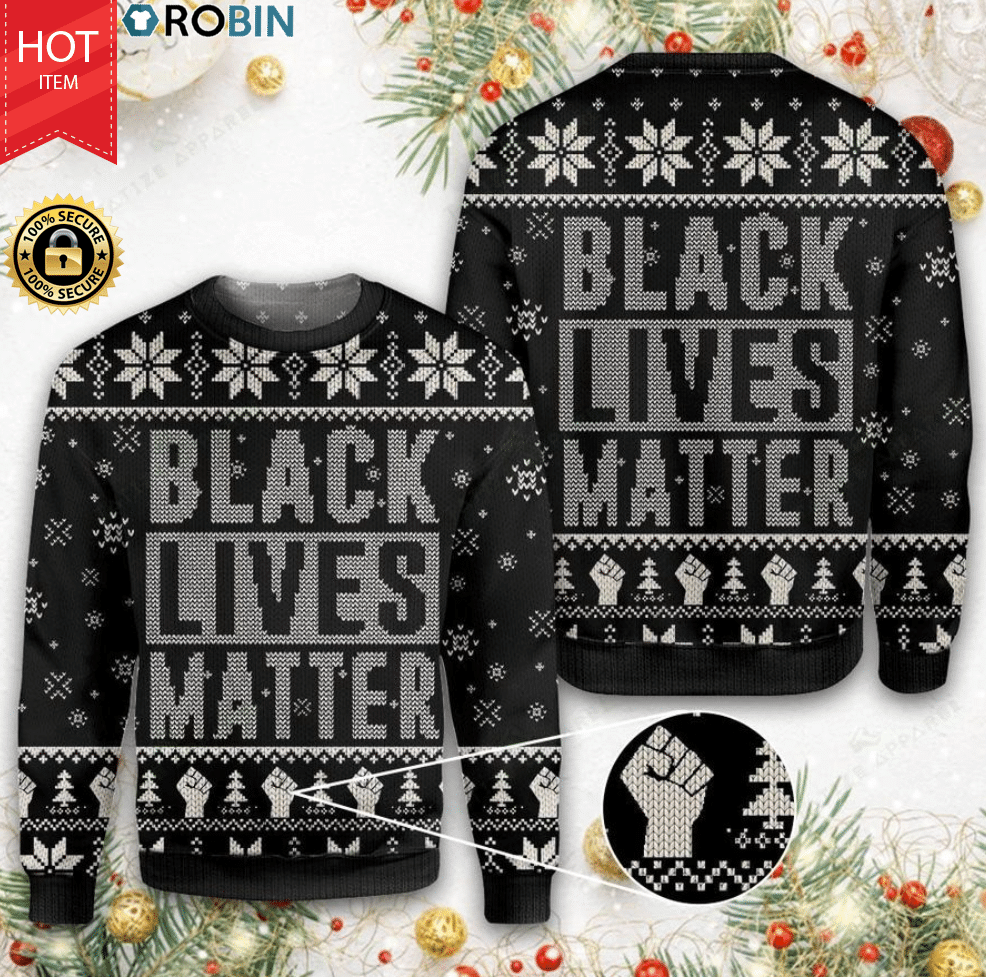 Black Lives Matter Christmas Wool Sweater