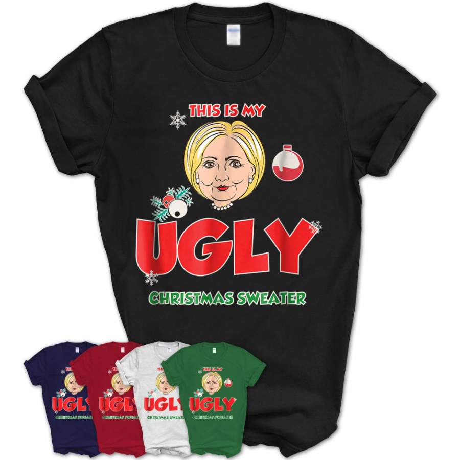 Ugly Christmas Sweater Hillary Clinton Funny