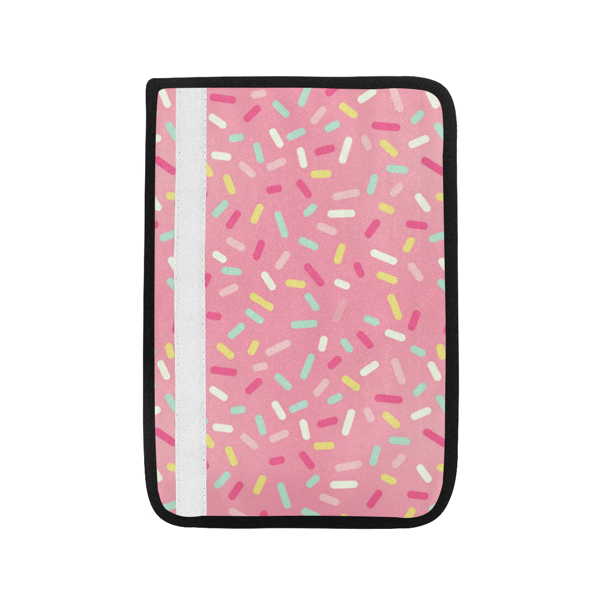 Pink Donut Glaze Candy Pattern Car Seat Belt Cover