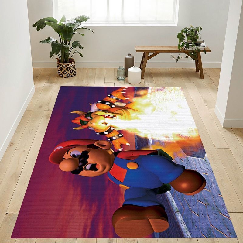 Super Mario 1 Area Rug Living Room And Bed Room Rug Gift Us Decor