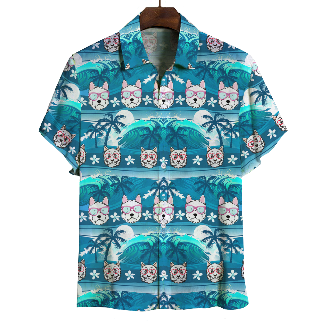 Aloha Hawaii West Highland White Terrier Shirt Ha3660