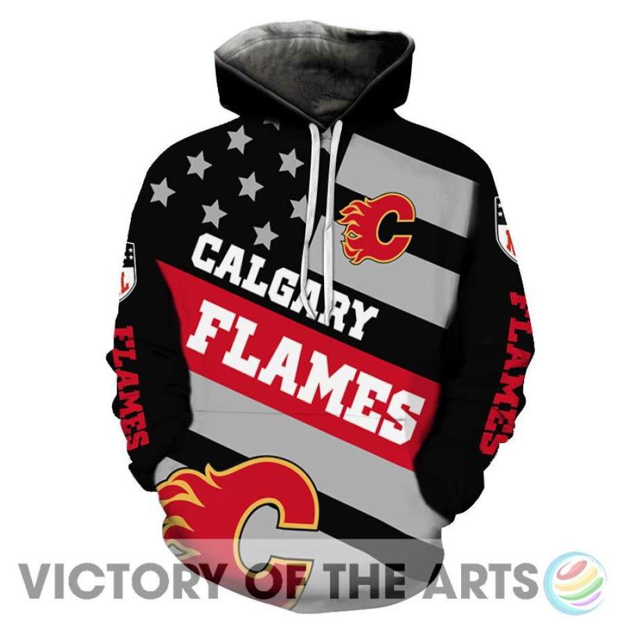 Proud Of American Stars Calgary Flames Hoodie