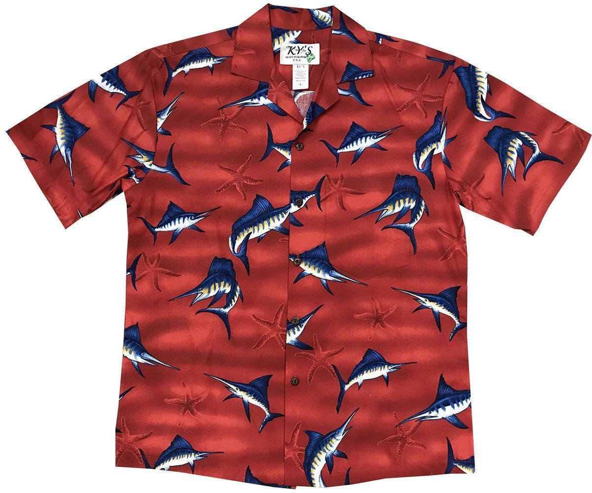 Marlin Madness Red Hawaii Shirt Ha46908