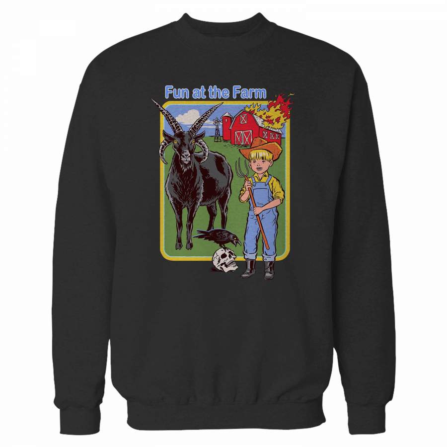 Fun At The Farm Funny Retro Sweatshirt