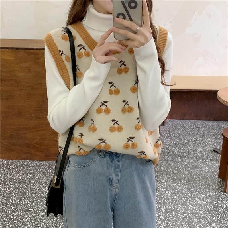 Sweater Vest Women Knit Tank Top O-neck Sleeveless Vintage Oversize Pullover Sweaters Vests Preppy Style Autumn Woman Clothes alx