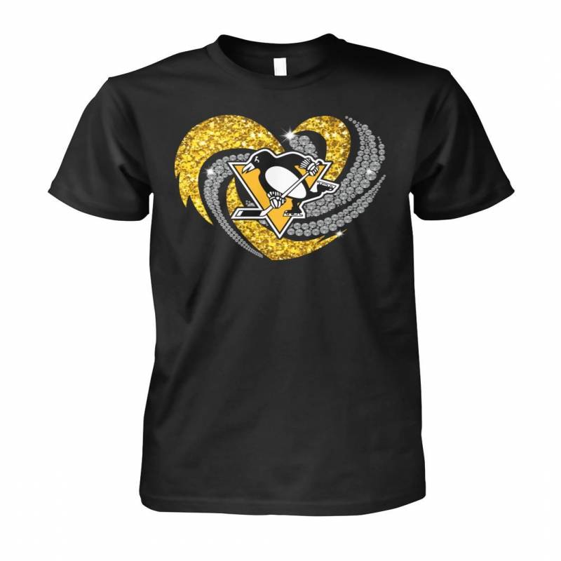 Pittsburgh Penguins Heart For Fan Men And Women T Shirt S-5Xl