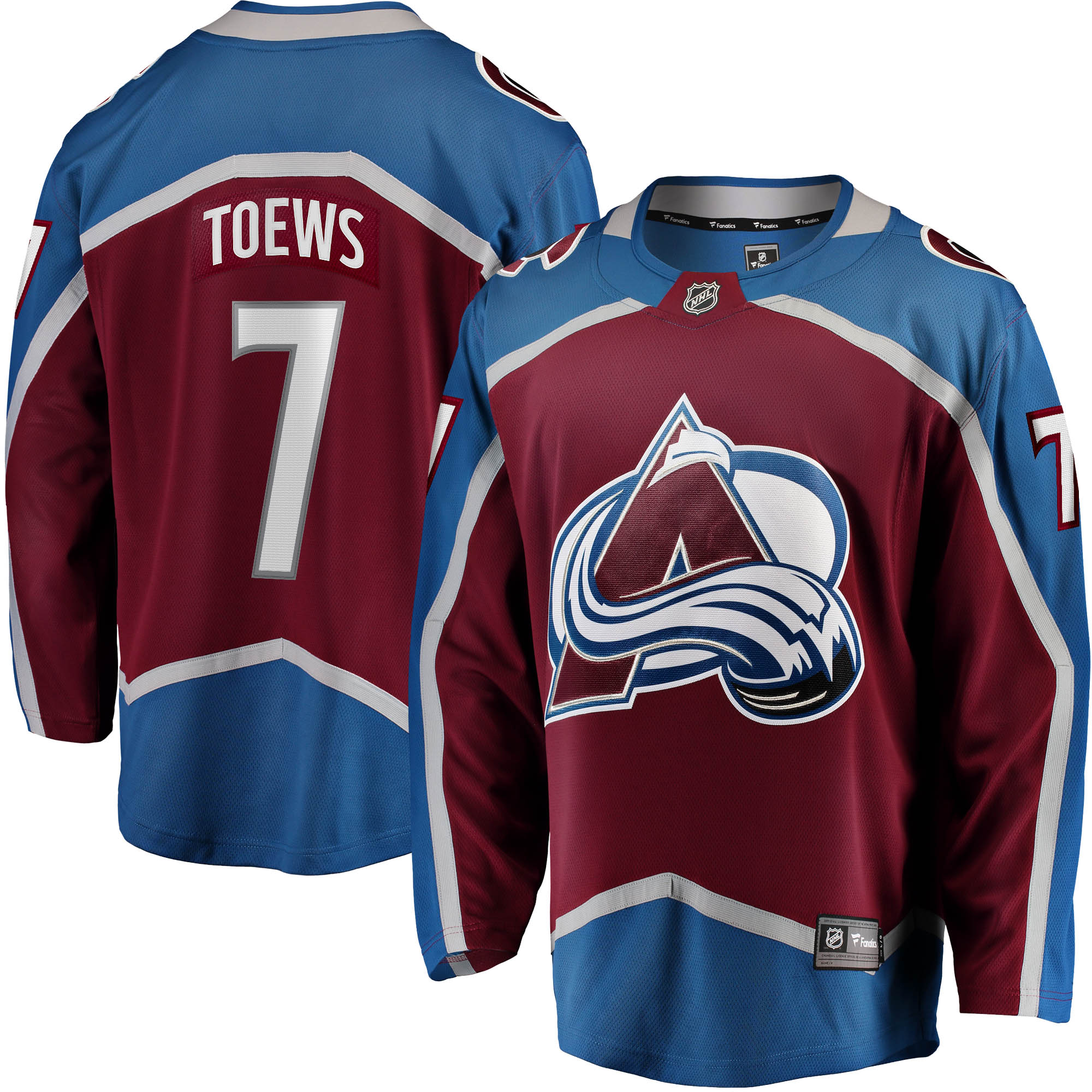 Devon Toews Colorado Avalanche Branded Home Breakaway Player Jersey – Burgundy