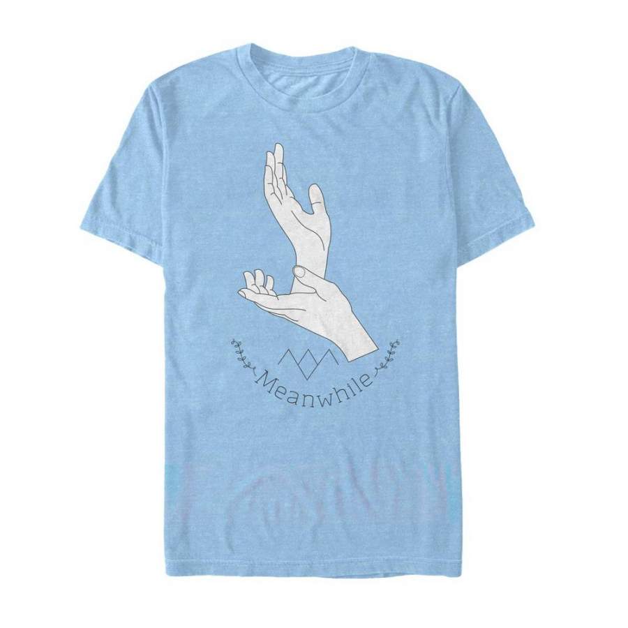 Twin Peaks Men’s Meanwhile Laura Hands  T Shirt Light Blue Heather