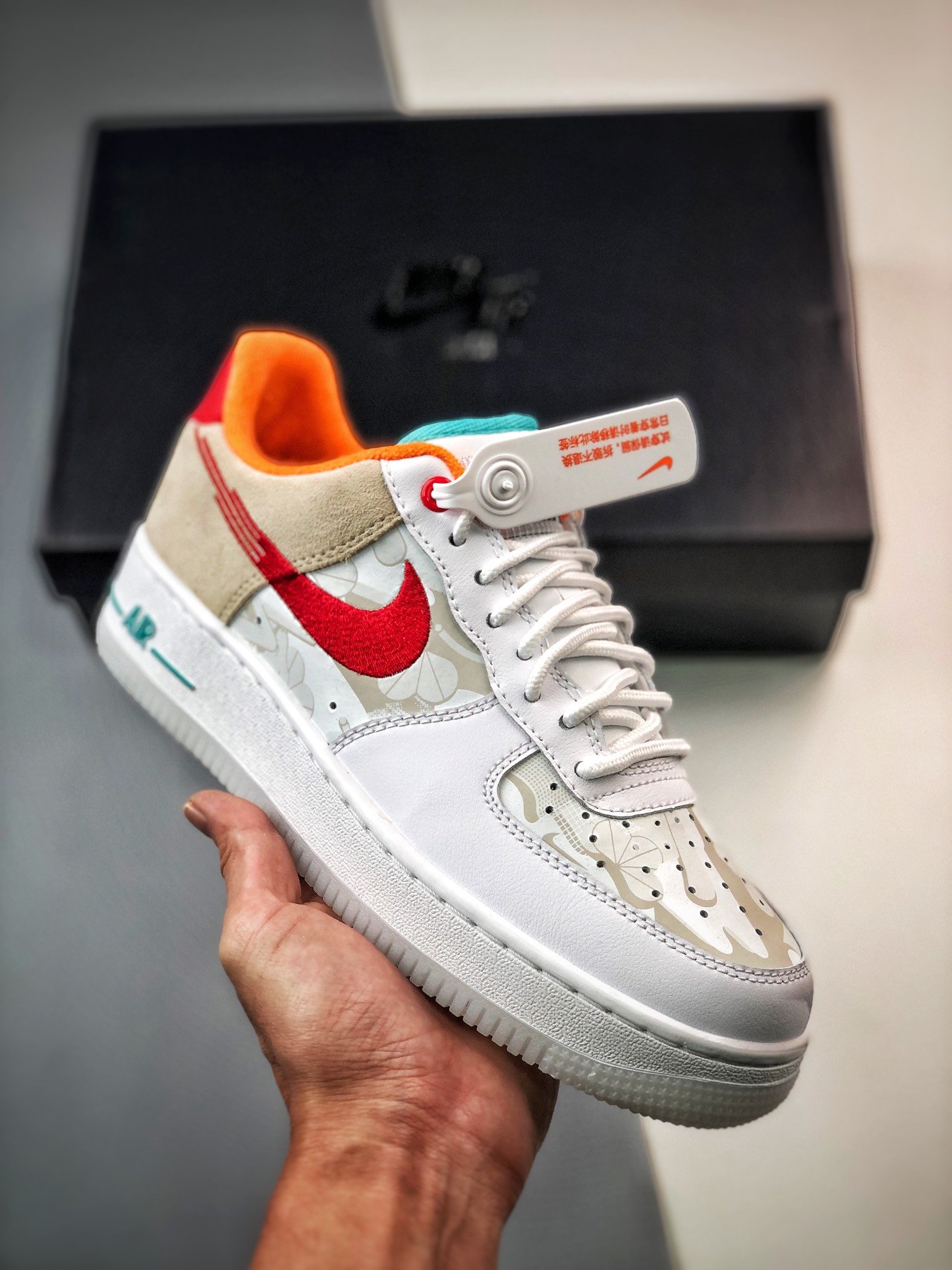 Nike Air Force 1 Low Just Do It White Red Teal FD4205-161 5340420