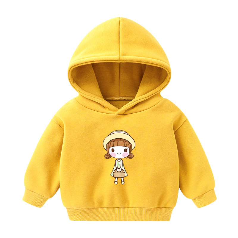 2022 Autumn and Winter New children’s cartoon Sweater warm fleece Hooded Sweater boys and girls Sweater Jacket alx