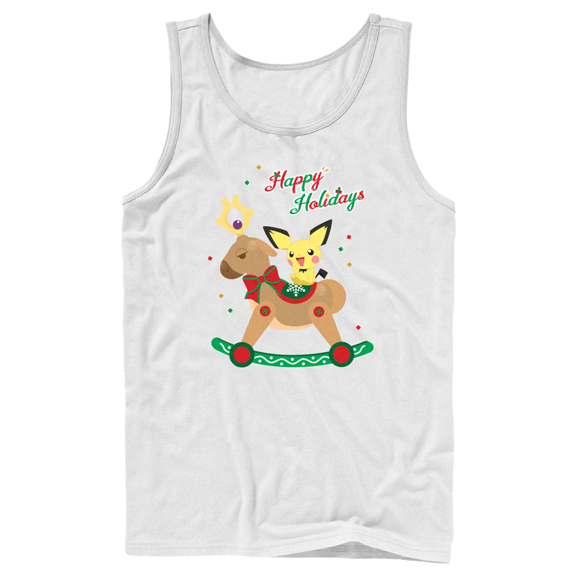 Men’S Pokemon Christmas Pichu Rocker Tank Top