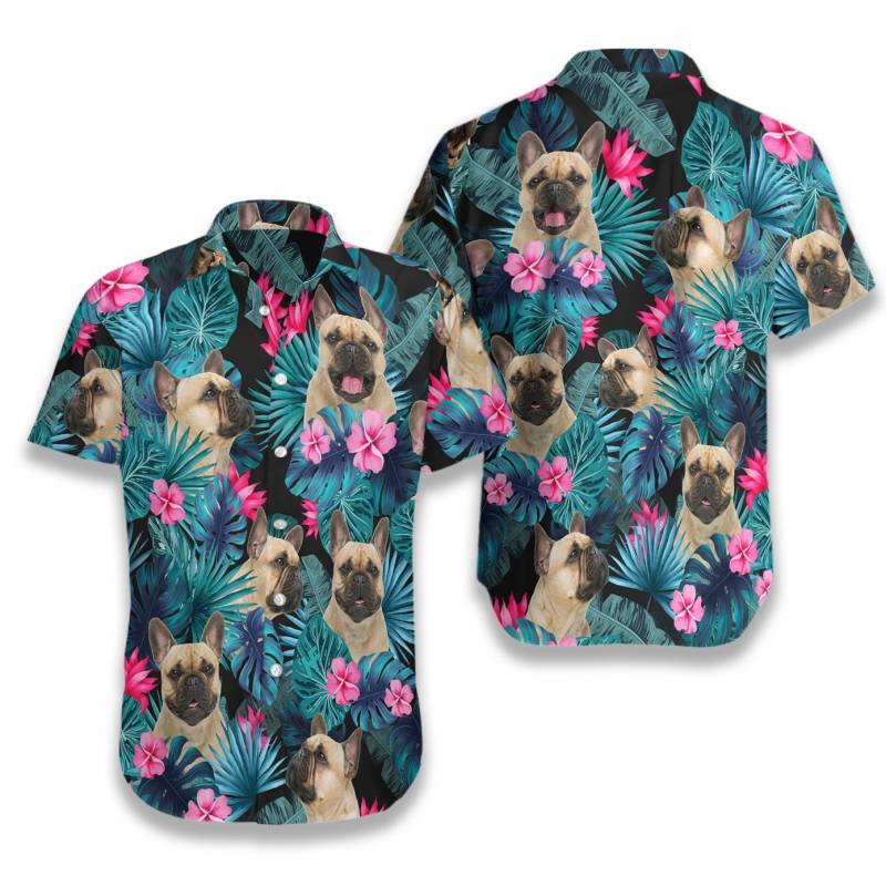 French Bulldog Tropical Tree Hawaii Shirt Ha35405