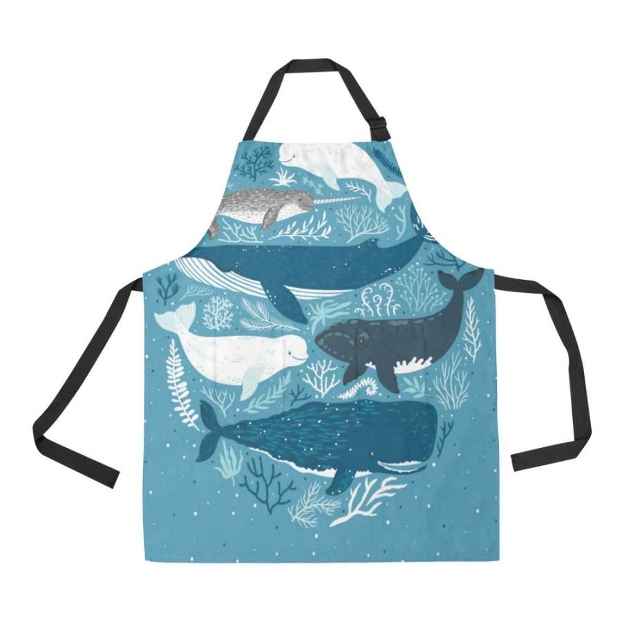 Whale  All Over Print Apron