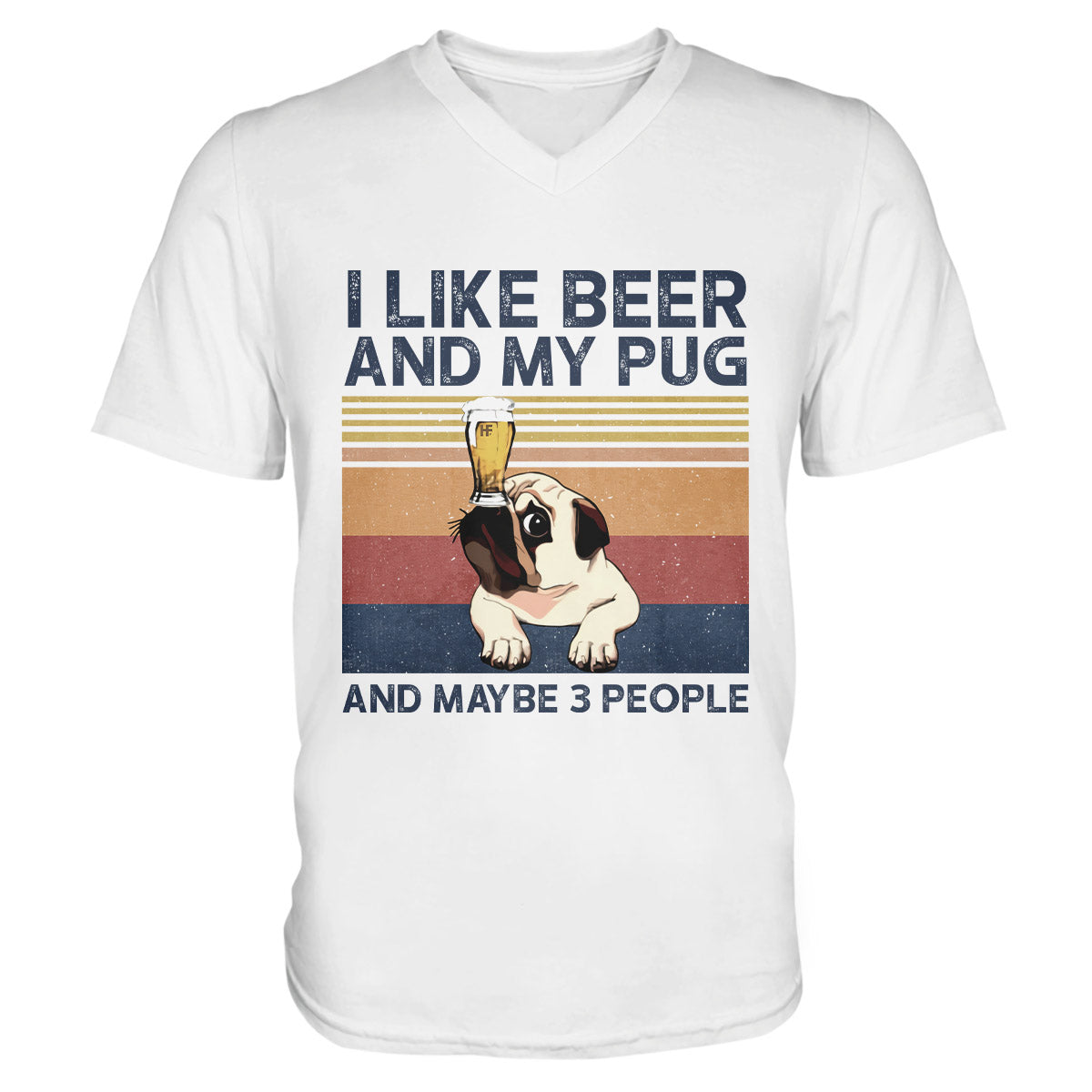 Pug Lovers Shirt 11 Ez01 1009 Men V-Neck T-Shirt