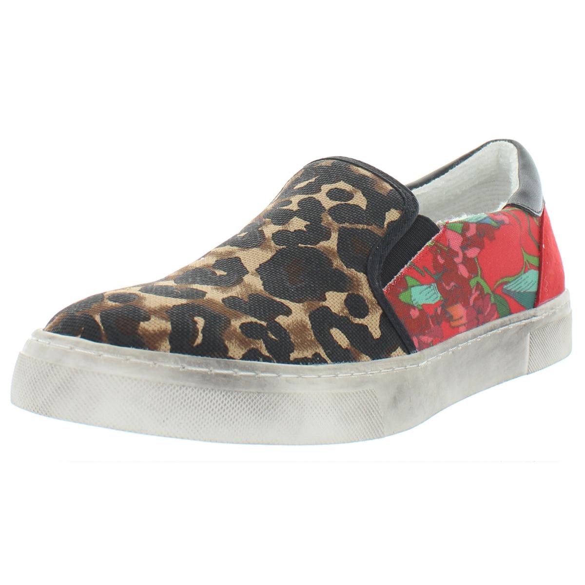 Addis Womens Animal Print Floral Slip-On Sneakers