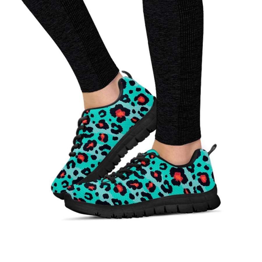 Teal Leopard Women’s Sneakers