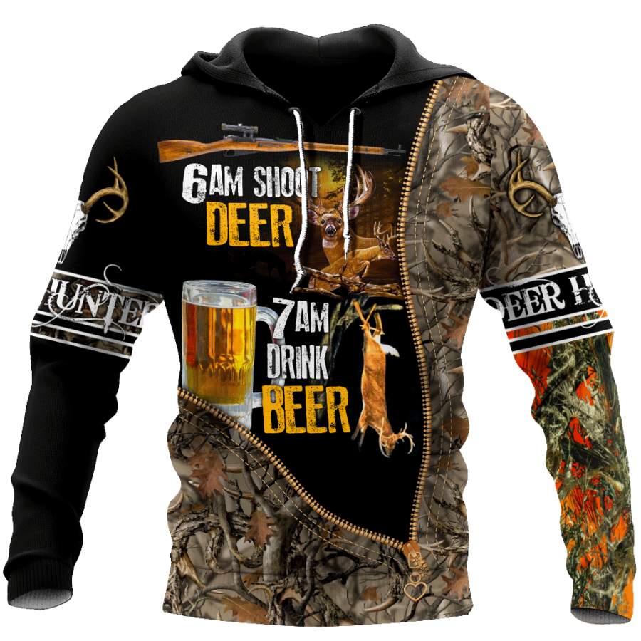 Premium Hunt Deer and Drink Beer Unisex Shirt Pi24092002