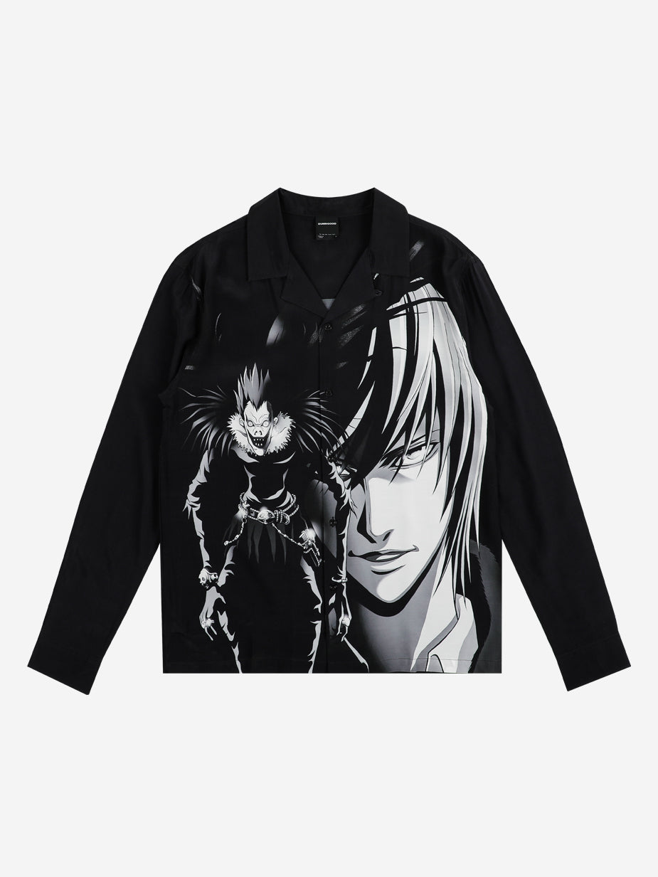 Death Note Long Sleeve Button-Down Shirt