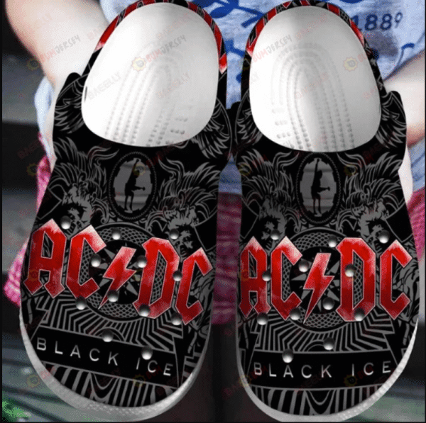 Acdc On Black Pattern Crocss Crocband Clog Comfortable Water Shoes – Aop Clog