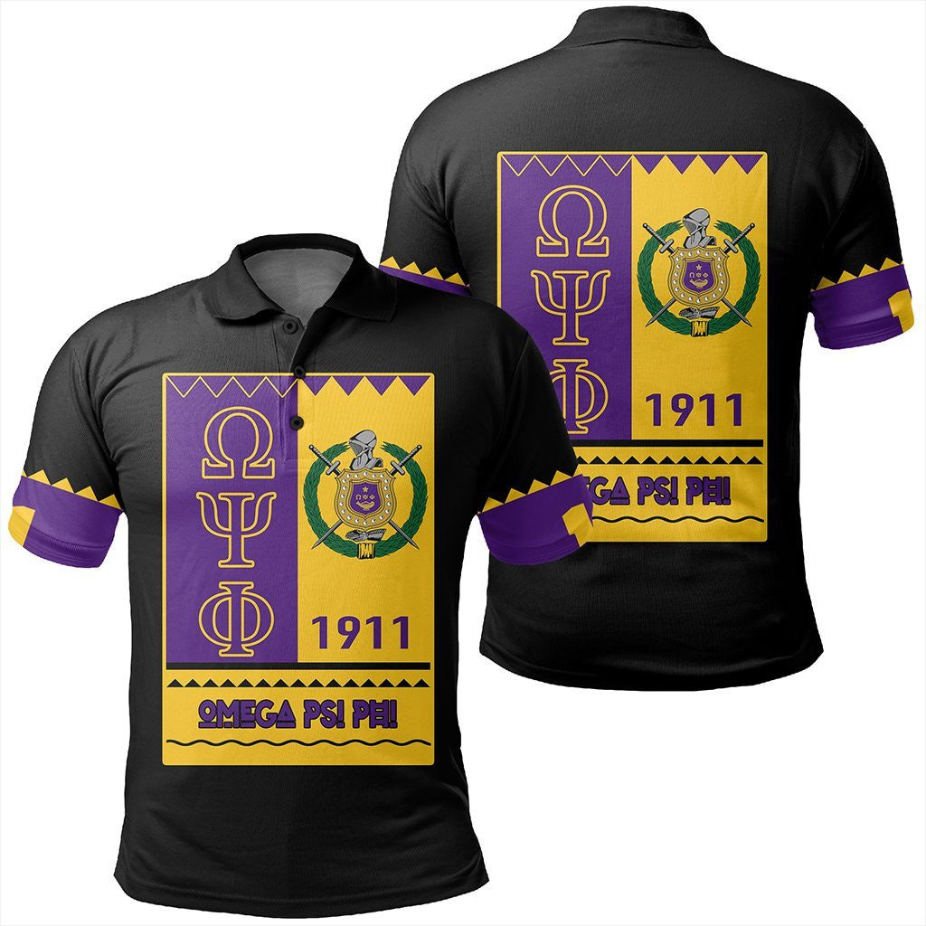 Fraternity Polo – Omega Psi Phi Black Style Polo Shirt