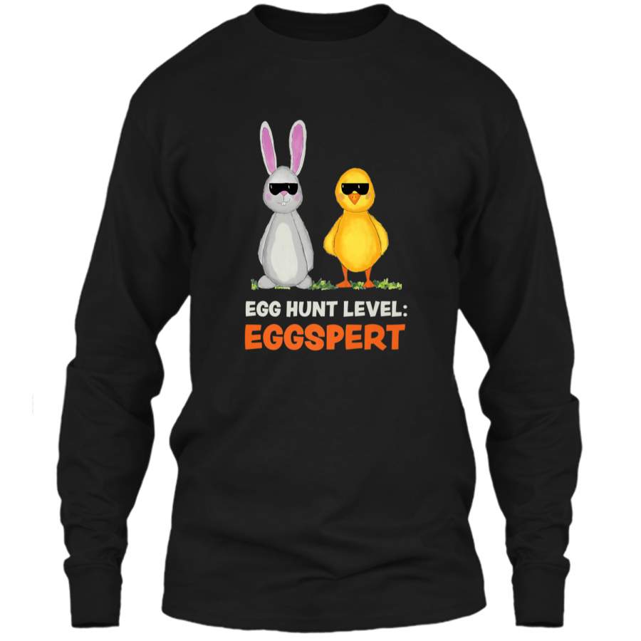 Cool Easter Bunny Rabbit and Chick Egg Hunt Shirt for Women LS Ultra Cotton Tshirt