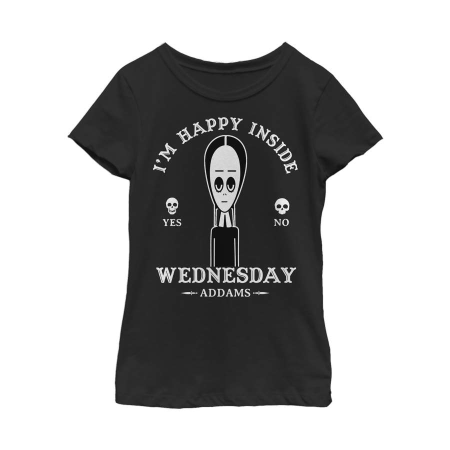 Addams Family Girl’s Wednesday Happy Ouija Board  T Shirt