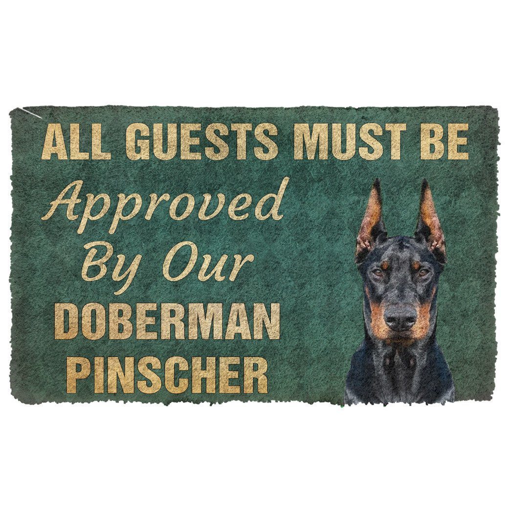 Gearhumans  Gearhuman 3D Must Be Approved By Our Doberman Pinscher Custom Doormat