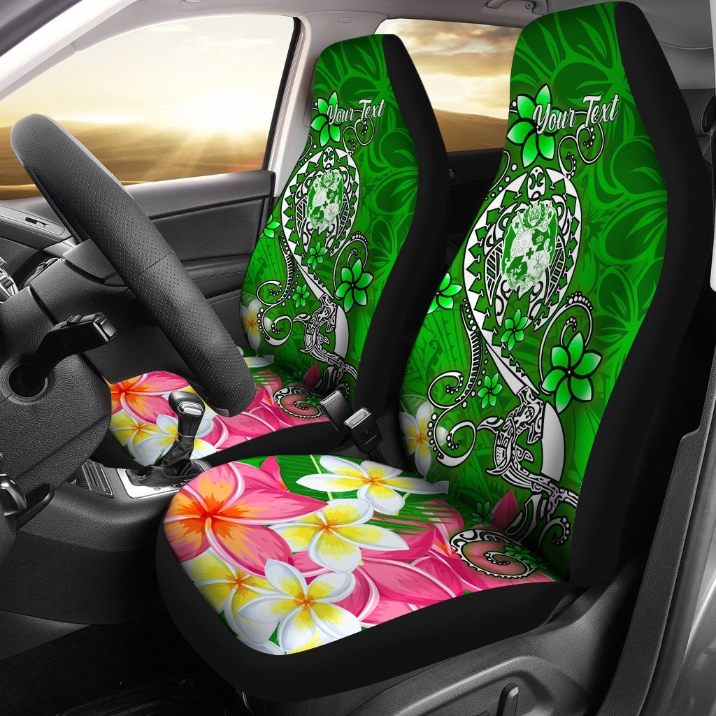 Tonga Custom PersonalisedCar Seat Covers – Turtle Plumeria (Green) – BN18