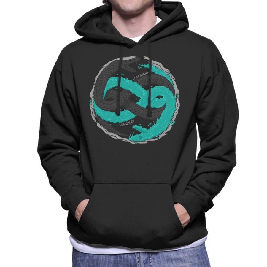 Twin Snakes Black Metal Gear Solid Men’s Hooded Sweatshirt