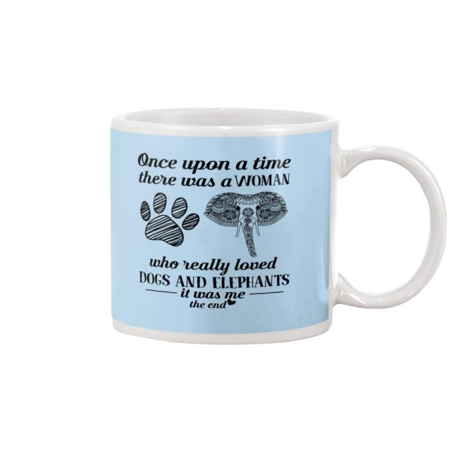 A Woman Who Really Loved Dogs And Elephant Mug