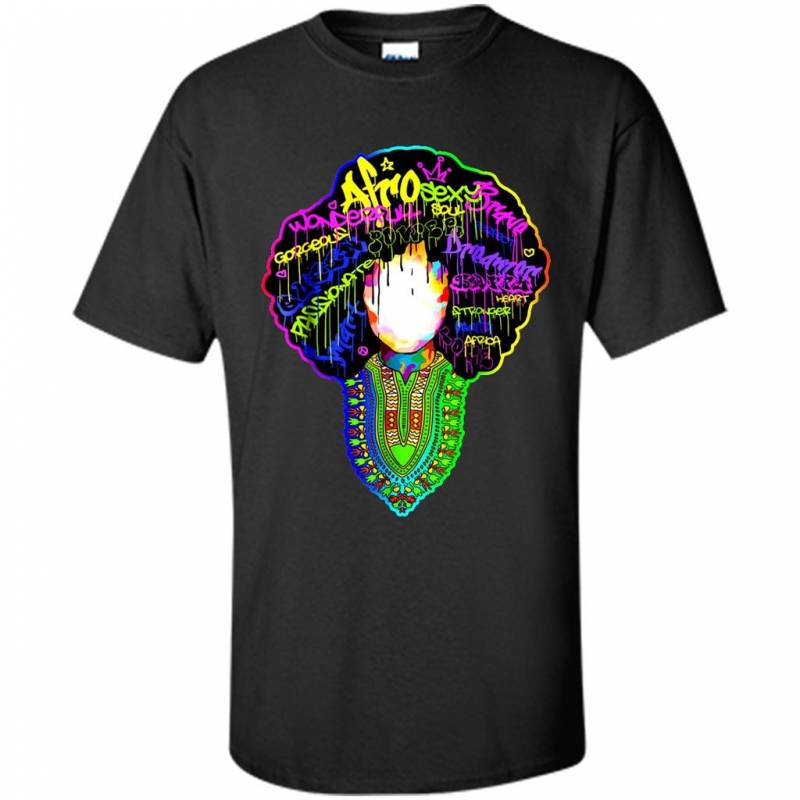 Rainbow Afro Hair Women Dashiki – Shirt