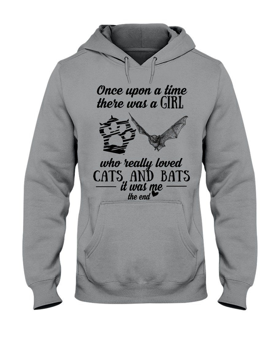 A Girl Who Really Loved Bats And Cats Custom Design For Animal Lovers Hoodie