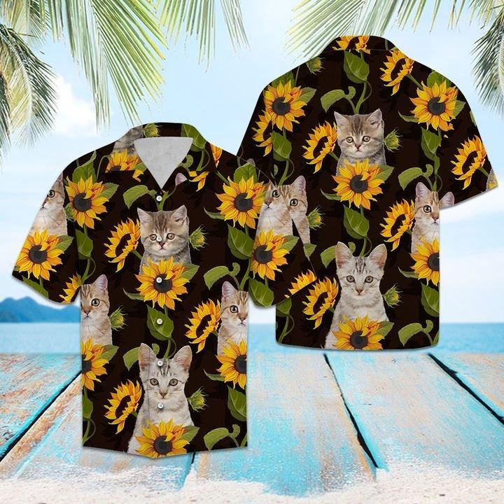 Cat Sunflower Hawaii Shirt Ha99422