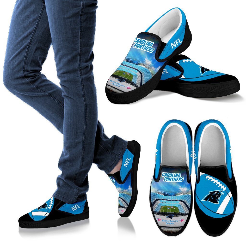 Proud Of Stadium Carolina Panthers Slip-On Shoes