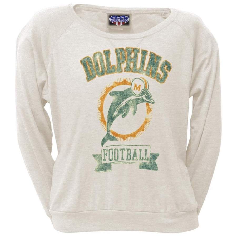 Miami Dolphins – Vintage Juniors Long Sleeve T-Shirt