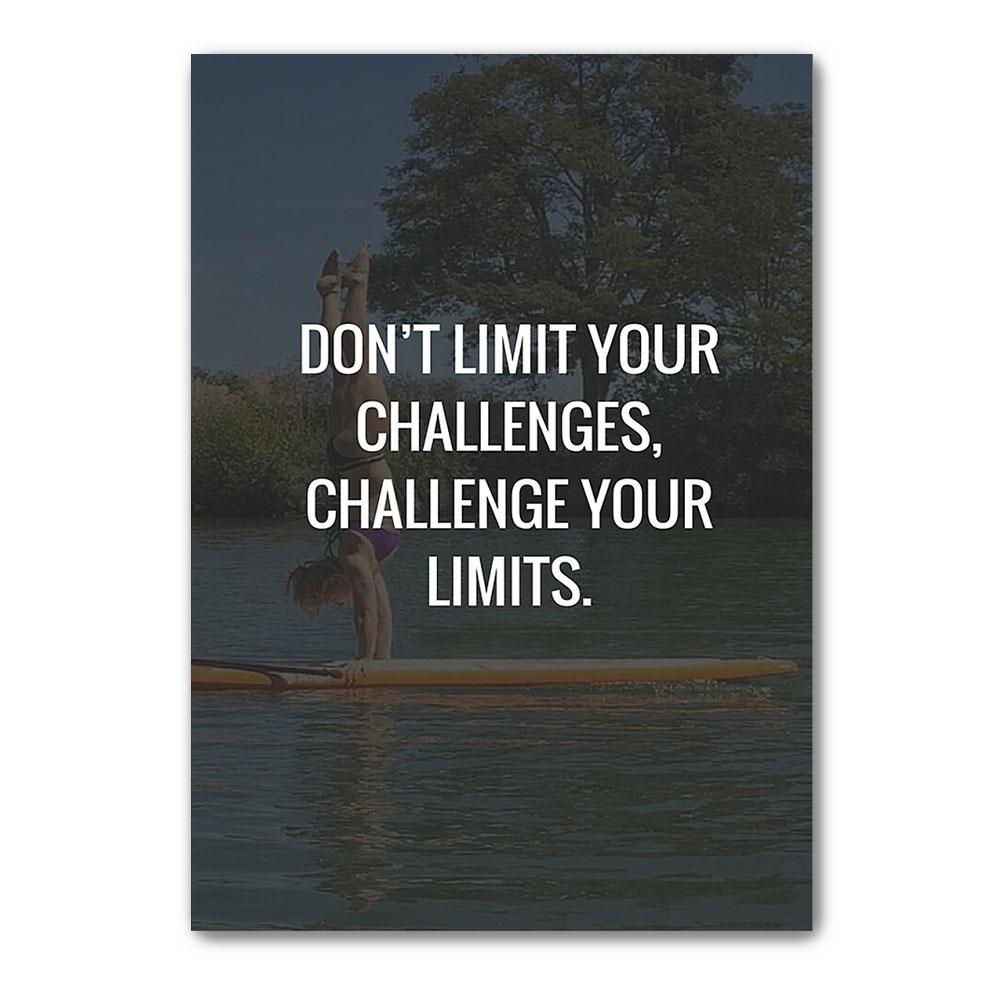 Poster Canvas Don’T Limit Your Challenges, Challenge Your Limits, Fitness Decor, Gym Poster Wall Decor, Poster Gift Decor Home Decor Wall Art Visual Art