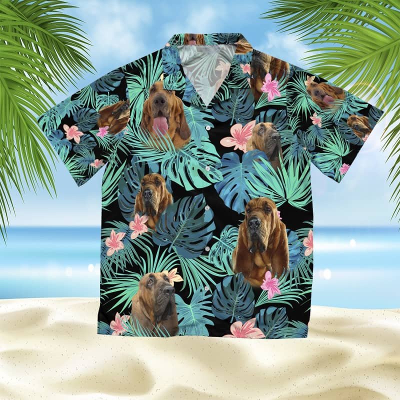 Felacia Bloodhound Summer Leaves Hawaii Shirt Ha109150