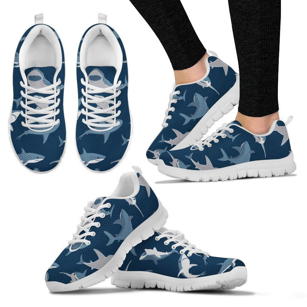 Sharks In The Sea Print Sneakers