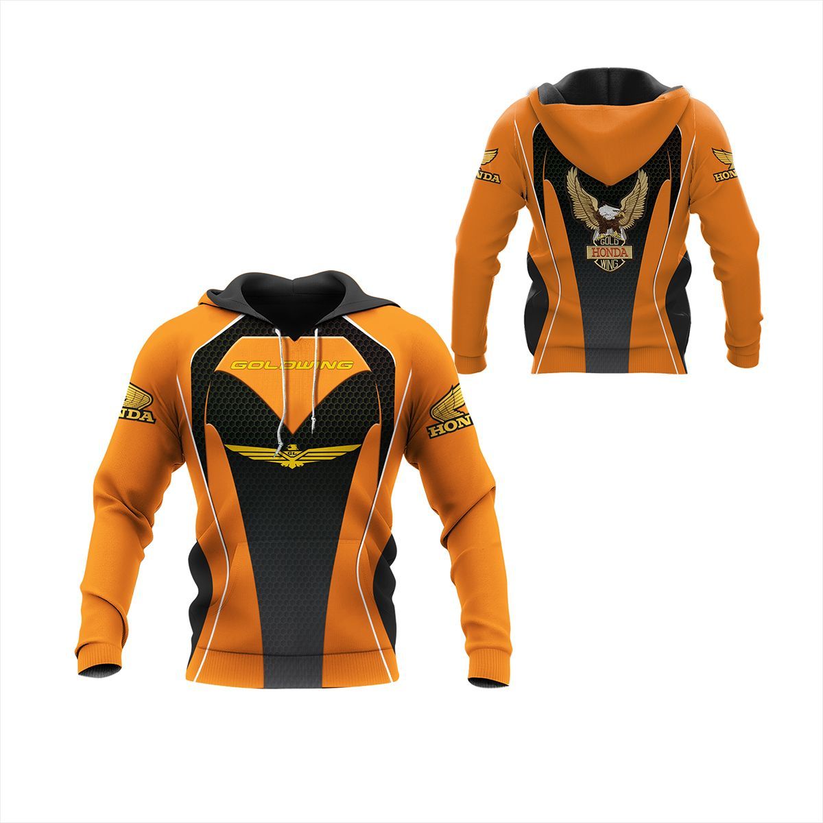 3D All Over Printed Gold Wing LPH-HT Shirts Ver 3 (Orange)