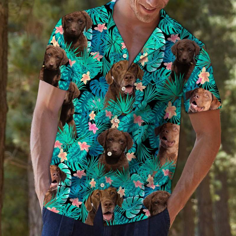 Artsyhomes Chesapeake Bay Retriever Tropical Hawaiian Ha96226