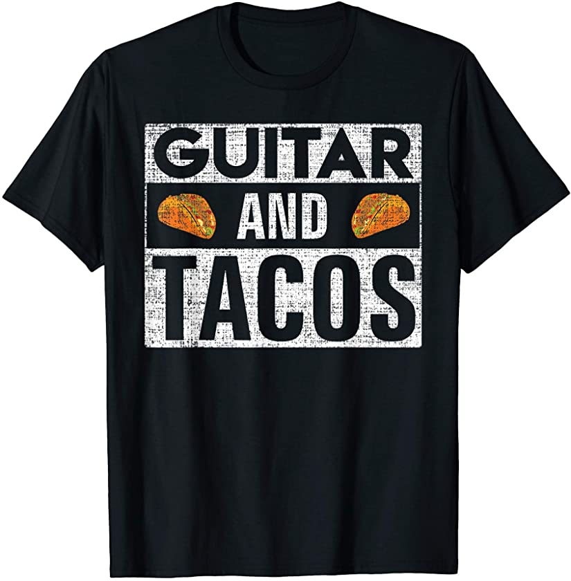 Vintage Guitar and Tacos Funny Orchestra Player Gift T-Shirt